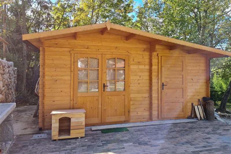 STRUTTURE IN LEGNO DOPPIA CASA - 2 PORTE-